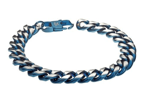 PVD blue stainless steel bracelet