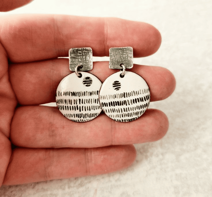 Finished Enamel Earrings
