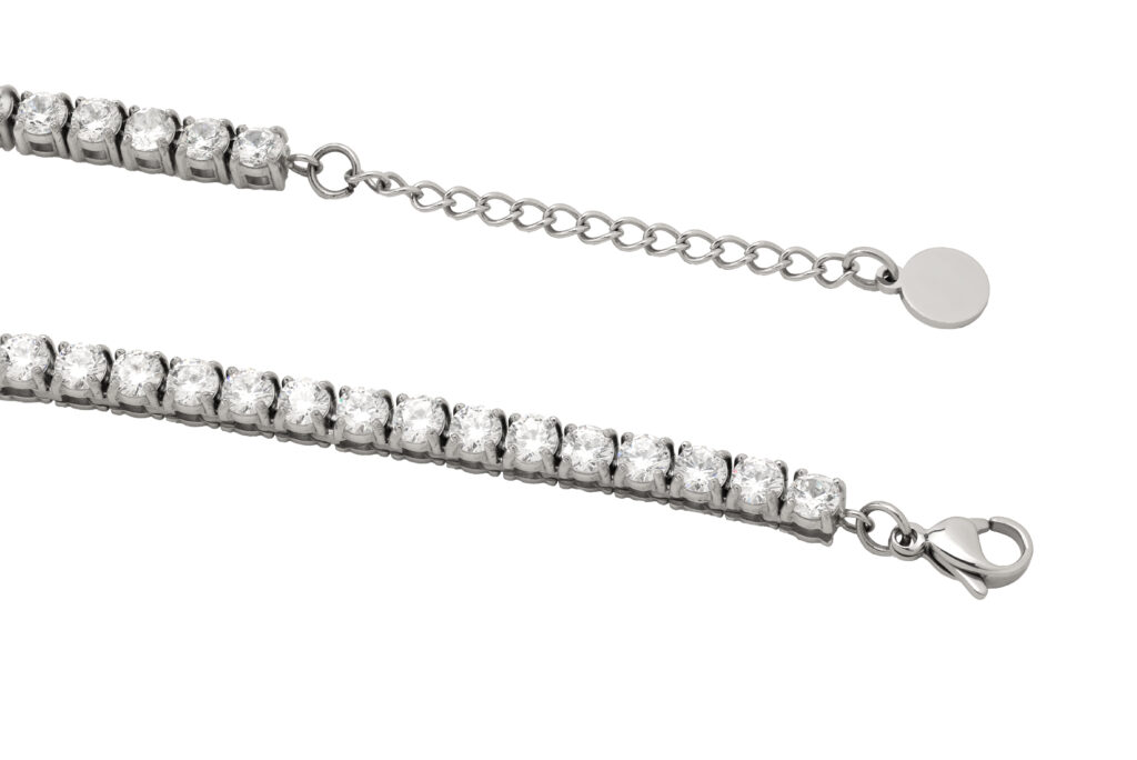 3A cubic zirconia tennis necklace