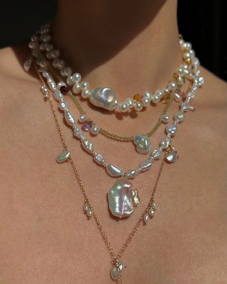 Stainless Steel Pearl Necklaces