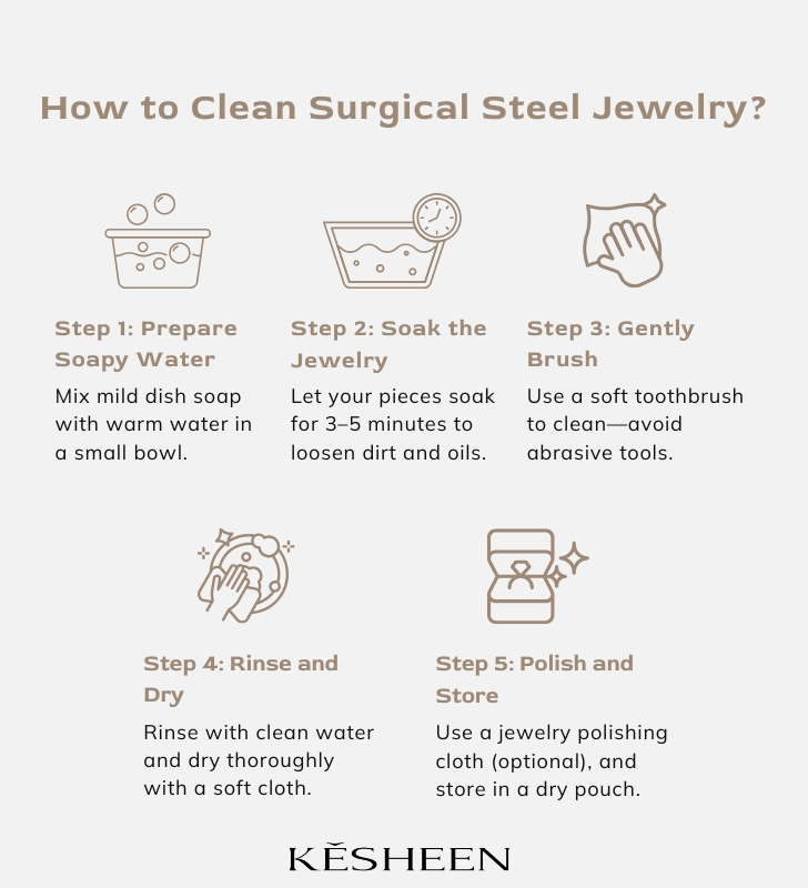How to Clean Surgical Steel Jewelry