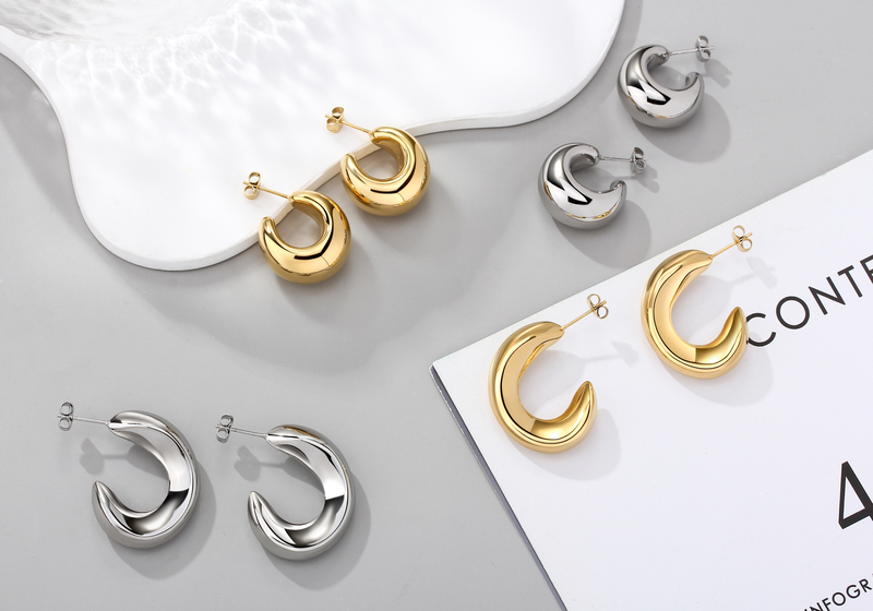 PVD Coated 316L Stainless Steel Earrings