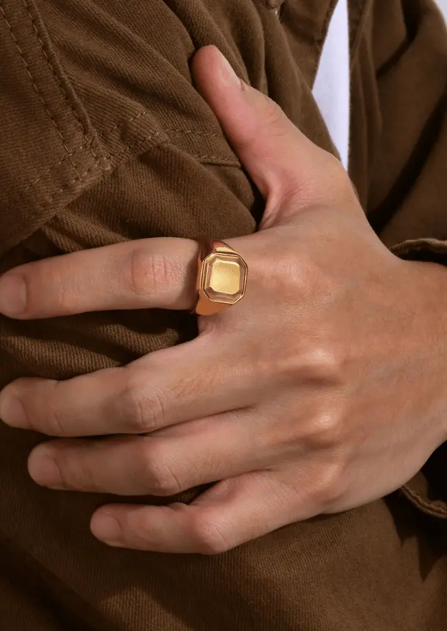 PVD Gold Coating Stainless Steel Ring