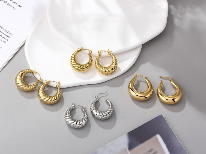 PVD Stainless Steel Earrings Set