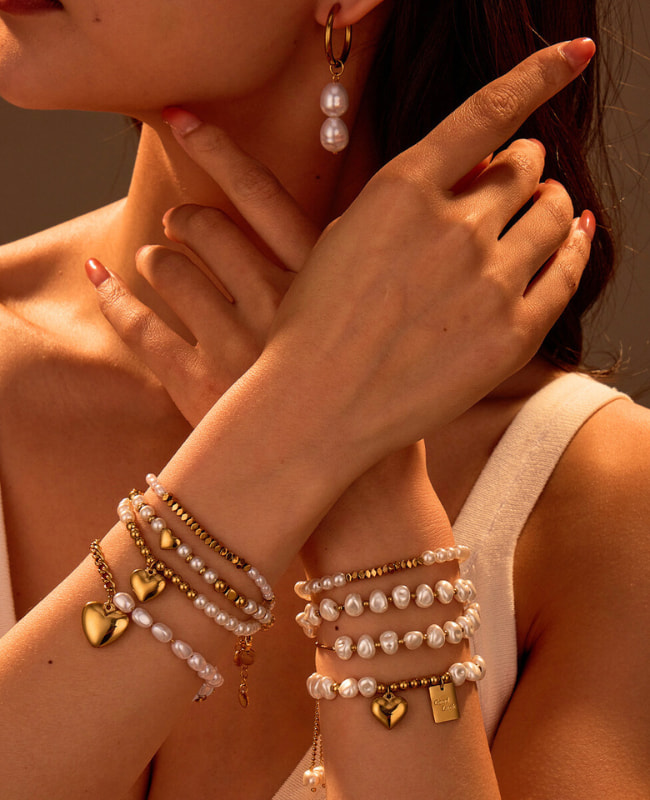 Stainless Steel Pearl Earrings