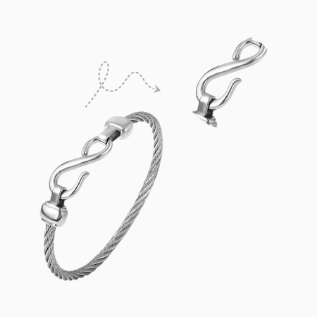 Stainless Steel Bracelet with S-hook Clasp