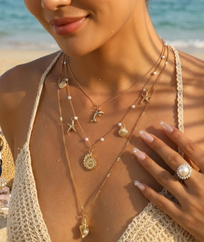 Ocean-Inspired Charm Necklaces