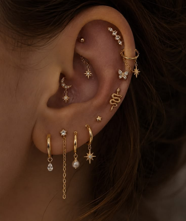 Skin-Friendly Piercing Earrings